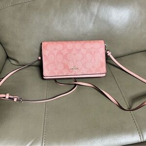 Pink coach crossbody